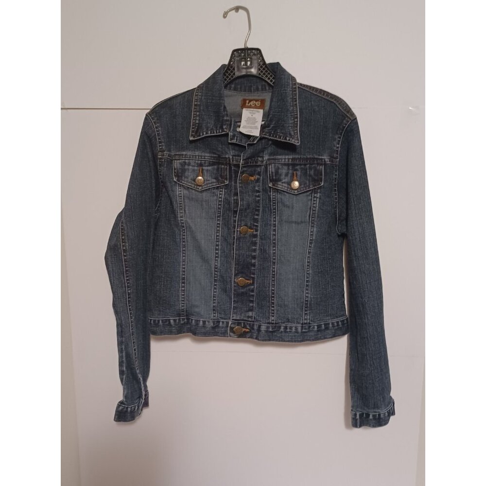 Vintage Lee Jean Jacket Womens Blue Denim  Long Sleeve Jacket - Size Medium